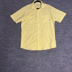 Columbia PFG Shirt Mens S Yellow Omni-Shade Performance Vented Fishing‎ Hiking